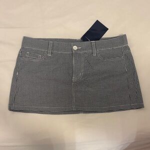 Tokyo Brandy Melville Navy and White Mini Skirt